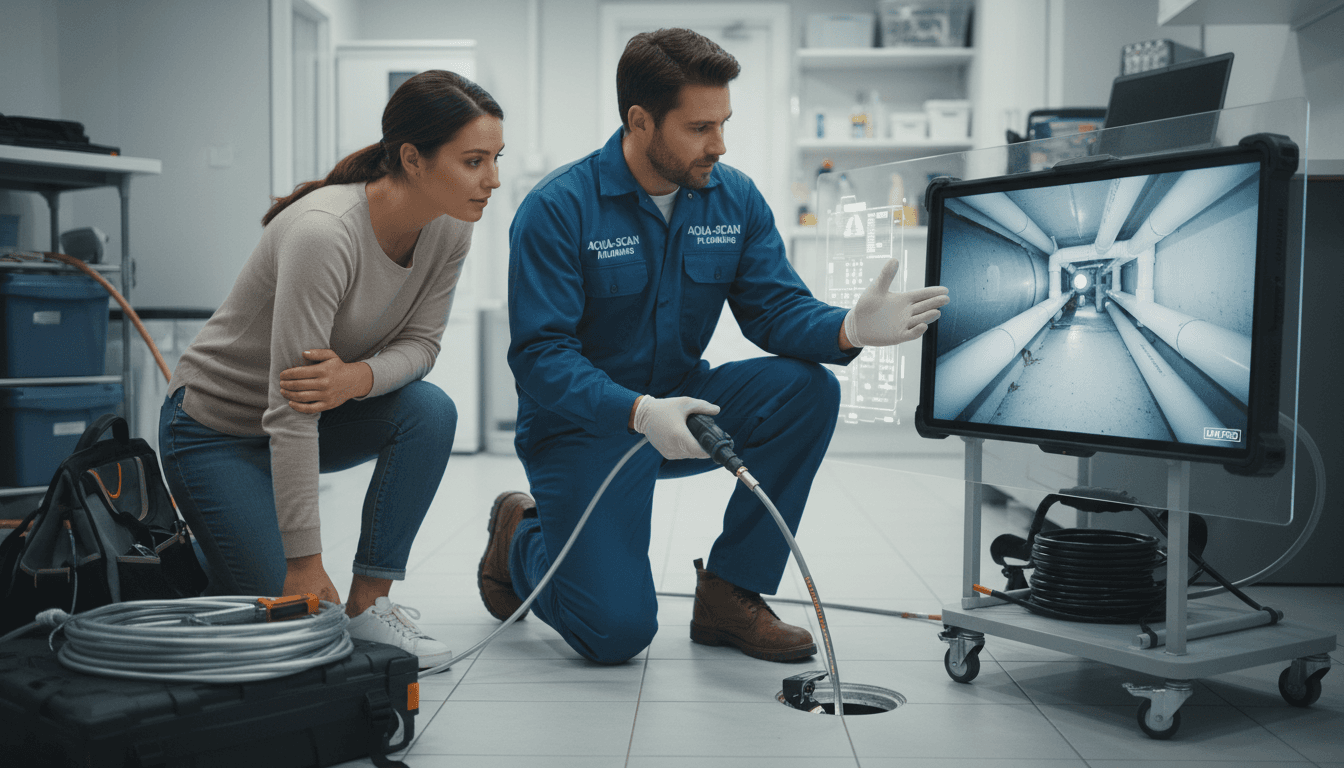 Advanced sewer camera inspection technology used by Lincoln Air & Plumbing